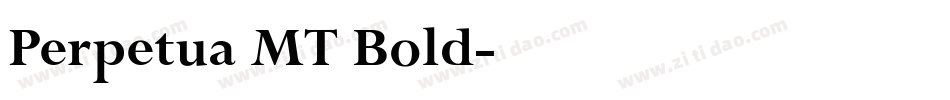Perpetua MT Bold字体转换